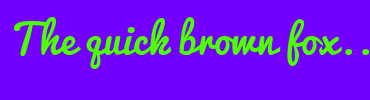 Image with Font Color 4DFF00 and Background Color 7300FF